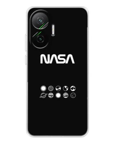Чехол для Xiaomi POCO F7 с картинкой «NASA — технический принт» Чехол для Xiaomi POCO F7 с картинкой «NASA — технический принт»