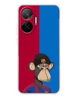 Чехол для Xiaomi POCO F7 с картинкой «Bored Ape — фанат Барсы» Чехол для Xiaomi POCO F7 с картинкой «Bored Ape — фанат Барсы»