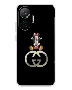 Чехол для Xiaomi POCO F7 с картинкой «Минни Маус на лого»