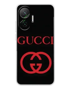 Чехол для Xiaomi POCO F7 с картинкой «Gucci — красный логотип»