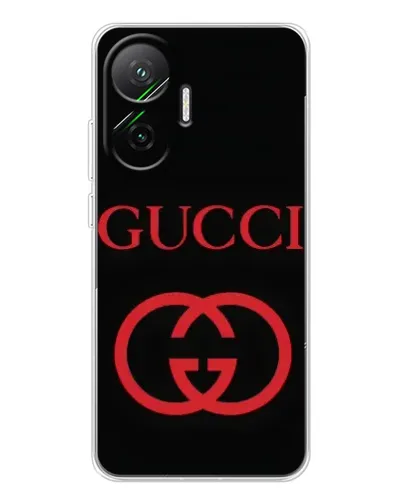 Чехол для Xiaomi POCO F7 с картинкой «Gucci — красный логотип»