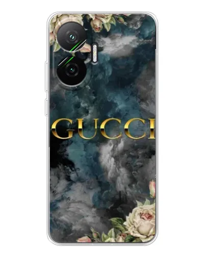 Чехол для Xiaomi POCO F7 с картинкой «Абстрактные цветы Gucci»