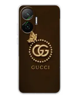 Чехол для Xiaomi POCO F7 с картинкой «Gucci — золотая бабочка»