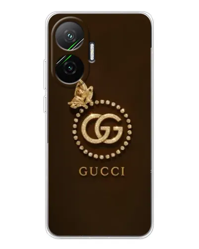 Чехол для Xiaomi POCO F7 с картинкой «Gucci — золотая бабочка»