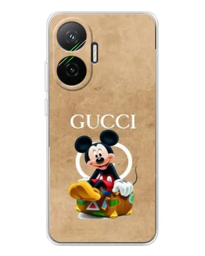 Чехол для Xiaomi POCO F7 с картинкой «Микки Маус Gucci — крафт»