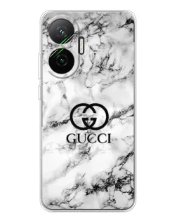 Чехол для Xiaomi POCO F7 с картинкой «Gucci — мраморный шик»