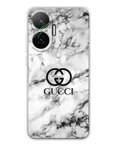 Чехол для Xiaomi POCO F7 с картинкой «Gucci — мраморный шик»