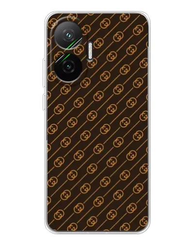 Чехол для Xiaomi POCO F7 с картинкой «Gucci — золотые диагонали»
