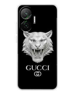Чехол для Xiaomi POCO F7 с картинкой «Gucci — серебряный лев»