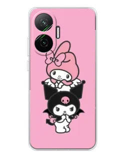 Чехол для Xiaomi POCO F7 с картинкой «My Melody и Kuromi» Чехол для Xiaomi POCO F7 с картинкой «My Melody и Kuromi»