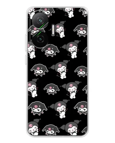Чехол для Xiaomi POCO F7 с картинкой «Черный паттерн Kuromi»