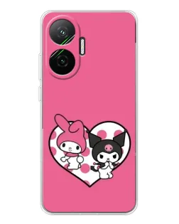 Чехол для Xiaomi POCO F7 с картинкой «Kuromi и My Melody» Чехол для Xiaomi POCO F7 с картинкой «Kuromi и My Melody»