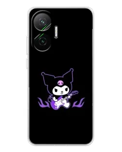 Чехол для Xiaomi POCO F7 с картинкой «Электрическая Kuromi» Чехол для Xiaomi POCO F7 с картинкой «Электрическая Kuromi»