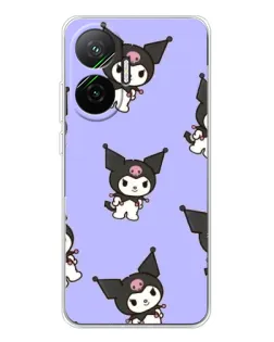 Чехол для Xiaomi POCO F7 с картинкой «Паттерн с Kuromi» Чехол для Xiaomi POCO F7 с картинкой «Паттерн с Kuromi»