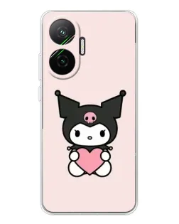 Чехол для Xiaomi POCO F7 с картинкой «Kuromi и сердце» Чехол для Xiaomi POCO F7 с картинкой «Kuromi и сердце»
