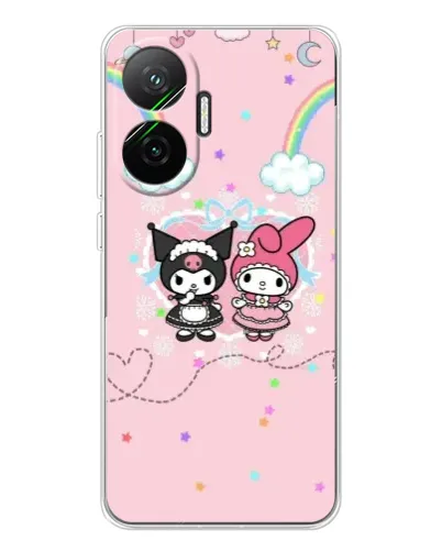 Чехол для Xiaomi POCO F7 с картинкой «My Melody и Kuromi»