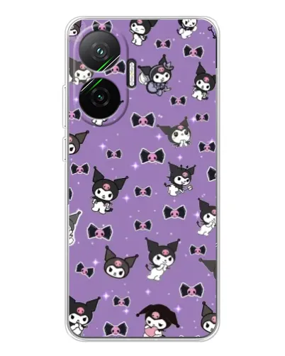 Чехол для Xiaomi POCO F7 с картинкой «Kuromi — паттерн»