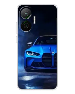Чехол для Xiaomi POCO F7 с картинкой «Голубая BMW M4» Чехол для Xiaomi POCO F7 с картинкой «Голубая BMW M4»
