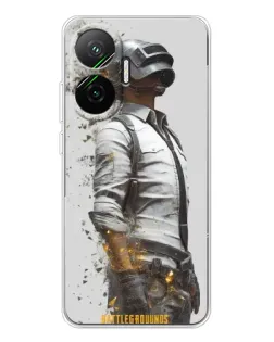Чохол для Xiaomi POCO F7 з картинкою «PUBG — боєць у пилу»