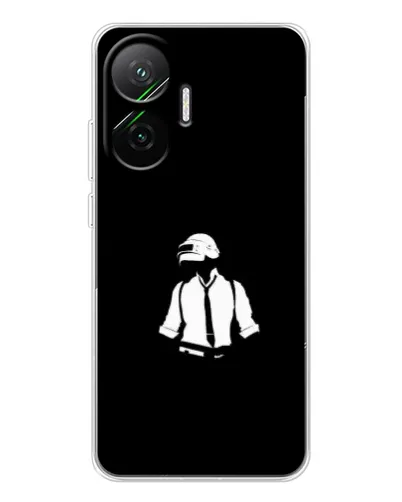 Чохол для Xiaomi POCO F7 з картинкою «PUBG — білий шолом»