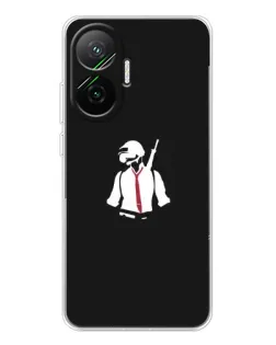 Чохол для Xiaomi POCO F7 з картинкою «PUBG — силует воїна»