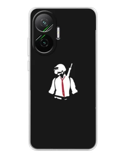 Чохол для Xiaomi POCO F7 з картинкою «PUBG — силует воїна»