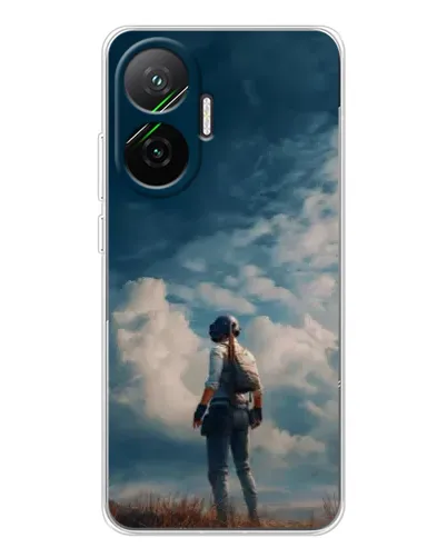 Чохол для Xiaomi POCO F7 з картинкою «Герой PUBG на скелі»