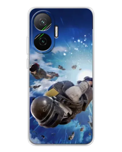 Чохол для Xiaomi POCO F7 з картинкою «Десант PUBG — стрибок»