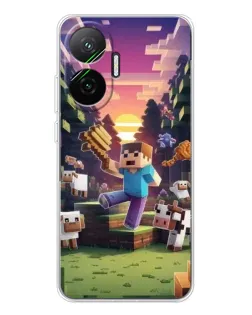 Чехол для Xiaomi POCO F7 с картинкой «Стив на ферме» Чехол для Xiaomi POCO F7 с картинкой «Стив на ферме»