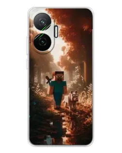 Чехол для Xiaomi POCO F7 с картинкой «Стив в лесу» Чехол для Xiaomi POCO F7 с картинкой «Стив в лесу»