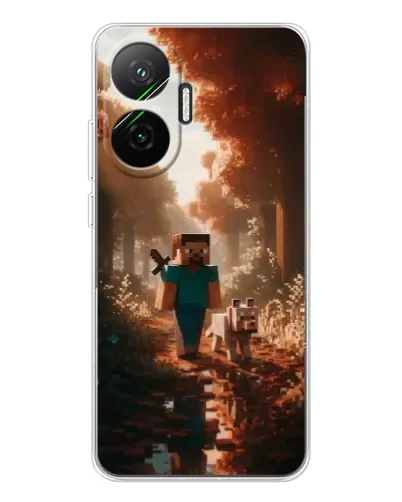 Чехол для Xiaomi POCO F7 с картинкой «Стив в лесу» Чехол для Xiaomi POCO F7 с картинкой «Стив в лесу»