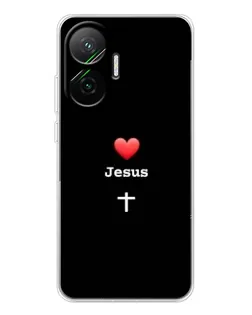 Чохол для Xiaomi POCO F7 з картинкою «Серце - Jesus»