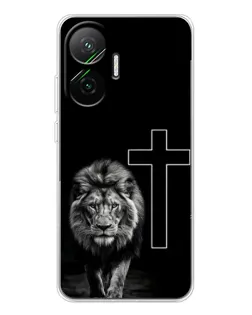 Чохол для Xiaomi POCO F7 з картинкою «Лев та Хрест»
