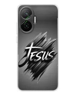 Чехол для Xiaomi POCO F7 с картинкой «Надпись Jesus Graffiti»