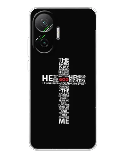 Чехол для Xiaomi POCO F7 с картинкой «Текстовый крест» Чехол для Xiaomi POCO F7 с картинкой «Текстовый крест»