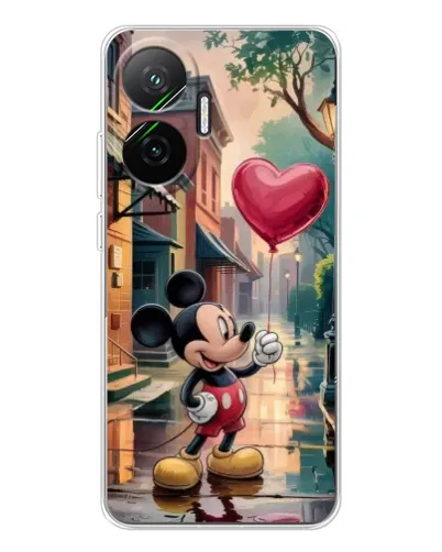 Чехол для Xiaomi POCO F7 с картинкой «Микки и шарик-сердце»