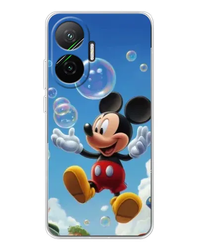 Чехол для Xiaomi POCO F7 с картинкой «Mickey и мыльные пузыри»