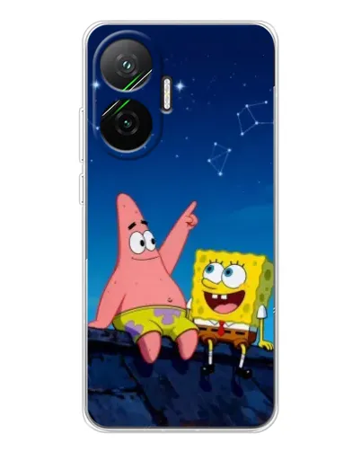 Чехол для Xiaomi POCO F7 с картинкой «Губка Боб и Патрик ночью» Чехол для Xiaomi POCO F7 с картинкой «Губка Боб и Патрик ночью»