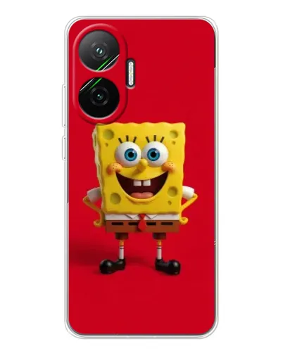 Чехол для Xiaomi POCO F7 с картинкой «Спанч Боб на красном» Чехол для Xiaomi POCO F7 с картинкой «Спанч Боб на красном»