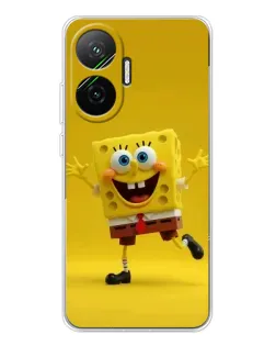Чехол для Xiaomi POCO F7 с картинкой «Позитивный Губка Боб»