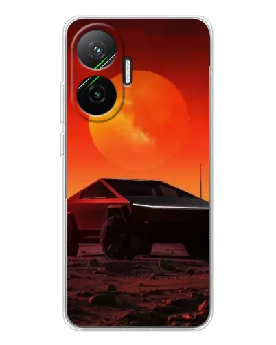 Чехол для Xiaomi POCO F7 с картинкой «Cybertruck на Марсе»