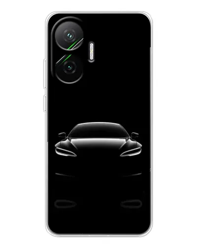 Чехол для Xiaomi POCO F7 с картинкой «Силуэт Tesla Night»