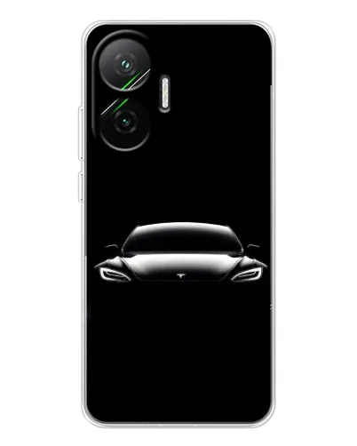 Чехол для Xiaomi POCO F7 с картинкой «Фары Tesla Night»