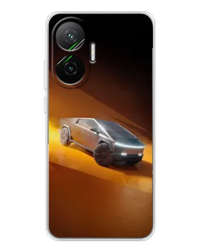 Чехол для Xiaomi POCO F7 с картинкой «Cybertruck в пустыне»
