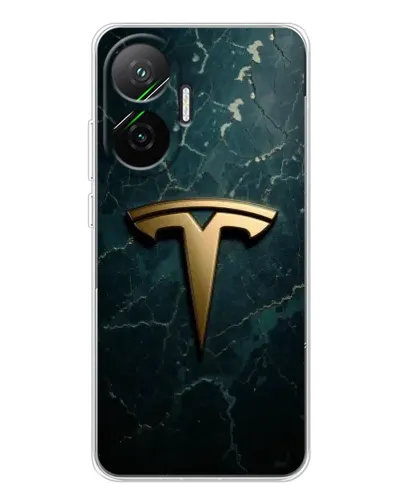 Чехол для Xiaomi POCO F7 с картинкой «Мраморная Tesla Gold»