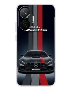 Чехол для Xiaomi POCO F7 с картинкой «Mercedes — белый карбон» Чехол для Xiaomi POCO F7 с картинкой «Mercedes — белый карбон»