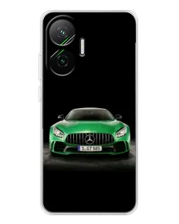 Чехол для Xiaomi POCO F7 с картинкой «Mercedes — неоновый лого»