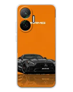 Чехол для Xiaomi POCO F7 с картинкой «Оранжевый Mercedes AMG»