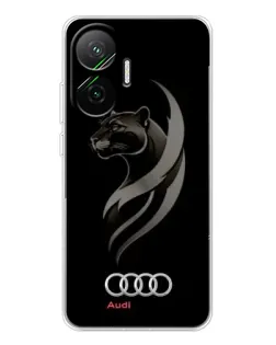 Чехол для Xiaomi POCO F7 с картинкой «Графика — пантера и Audi»