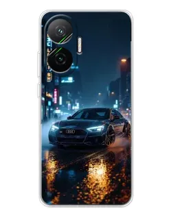 Чехол для Xiaomi POCO F7 с картинкой «Ночной город и Audi»